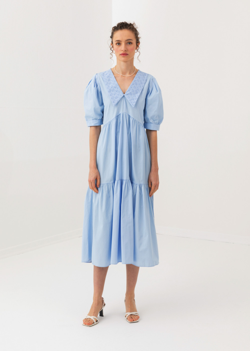 Midi Dress with Neck Detail Midi Dress with Neck Detail