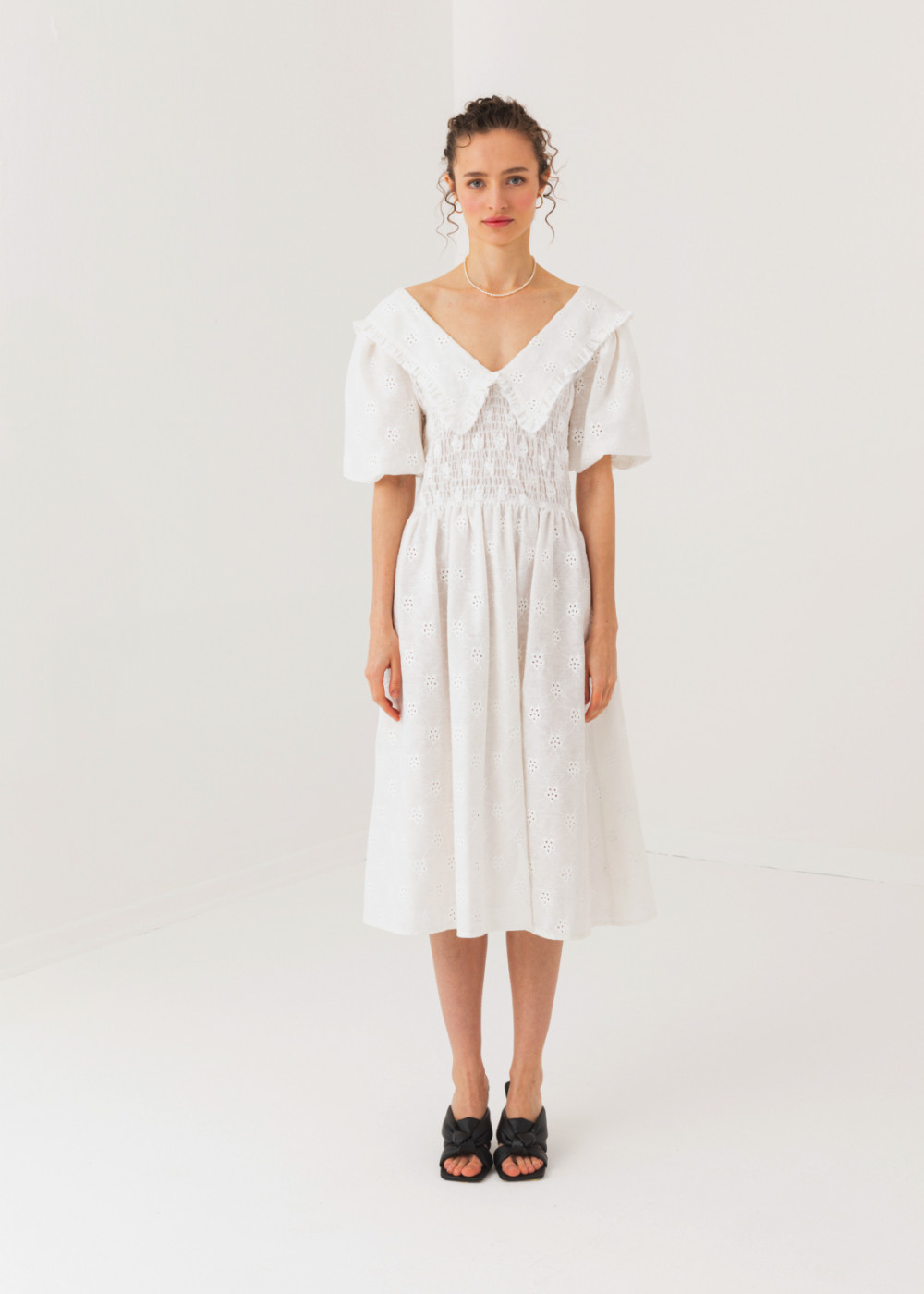 Midi Dress with Detailed Sleeves Midi Dress with Detailed Sleeves