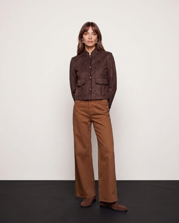 CEP DETAYLI SÜET CEKET